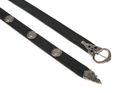 Viking belt - black / silver