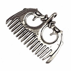 Viking beard comb - silver plated