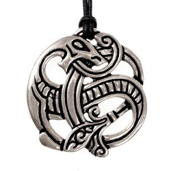 Pendant with Viking dragon - silver