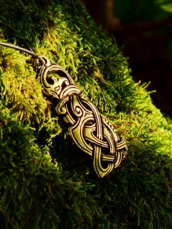Viking Midgard serpent amulet