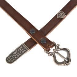 Viking Rus belt - brown / silver