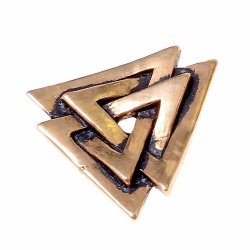 Valknut pendant - bronze