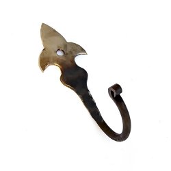 Hand forged wall hook Fleur de Lys