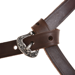 Wikinger-G�rtel - braun / silber