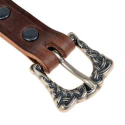 Anglo-Saxon belt - brown / silver