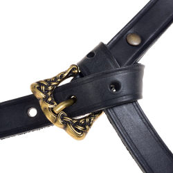 Anglo-Saxon belt - black / brass