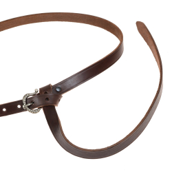 Viking leather belt - brown / brass