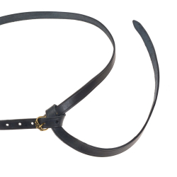 Viking belt - black / brass