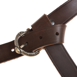 Wikinger-G�rtel - braun / silber
