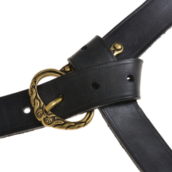 Wikinger-G�rtel - schwarz / messing