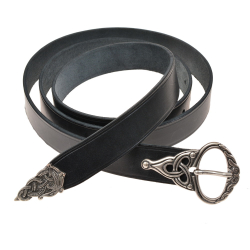 Sturdy Viking belt - black / silver 