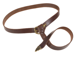 Sturdy Viking belt - brown / brass
