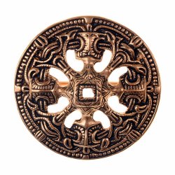 Viking disc brooch - bronze