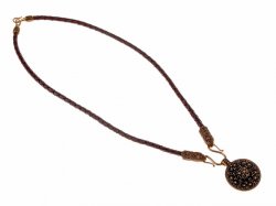 Viking leather necklace - brown