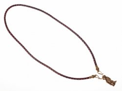 Viking leather necklace - brown