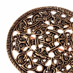 Viking disc brooch - detail