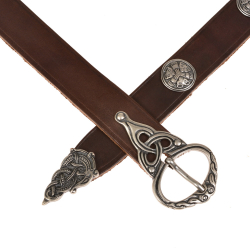 Viking belt - brown / silver