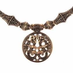 Perlenkette mit Anhnger - Bronze