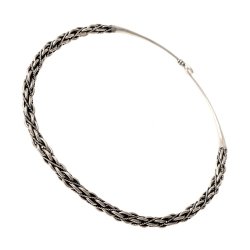 Viking neck ring - silver plated