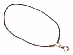 Leather necklace - brown