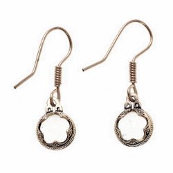 Viking ball ear rings - silver plated