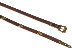 Viking leather belt - brown / brass