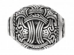 Viking bead replica - silver plated