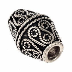 Viking bead - silver plated