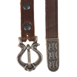 Viking Rus belt - brown / silver