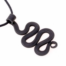Hand forged serpent pendant