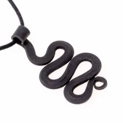 Hand forged serpent pendant