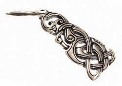 Viking key ring holder - silver