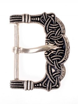 Viking buckle replica - silver-plated