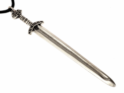 Viking sword pendant - silver