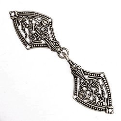 Viking clasp - silver plated