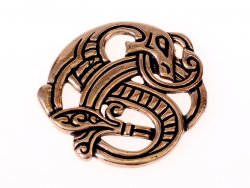 Viking dragon pendant - bronze