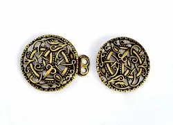 Medieval cloak clasp - brass color