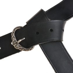 Wikinger-G�rtel - schwarz / silber