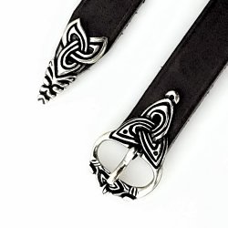Viking belt tip with matching buckle