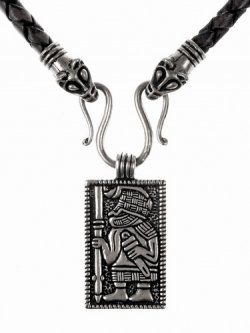Silver plated ends and amulet