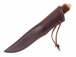 Viking knife in leather sheath