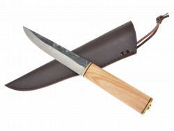 Viking knife with leather sheath