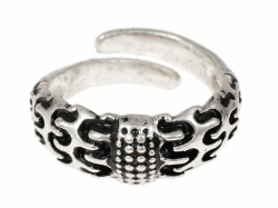 Viking finger ring - silver-plated