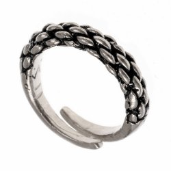 Viking finger ring - silver plated