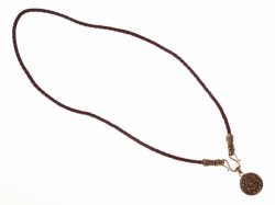 Viking leather necklace - brown