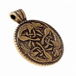 Wild hunt pendant - brass color