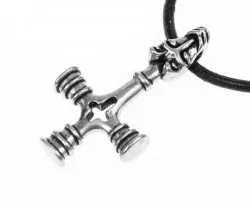 Wolf cross replica - silver plated