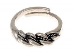 Viking finger ring - silver plated