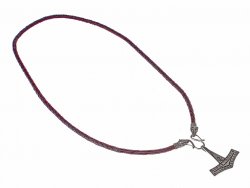 Viking leather necklace in total