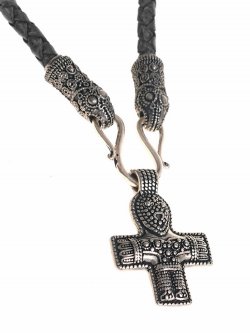 Viking necklace with Birka crucifix